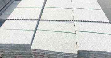 甘肃芝麻白毛板，石材毛板