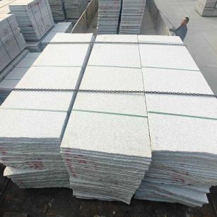 甘肃芝麻白毛板，石材毛板