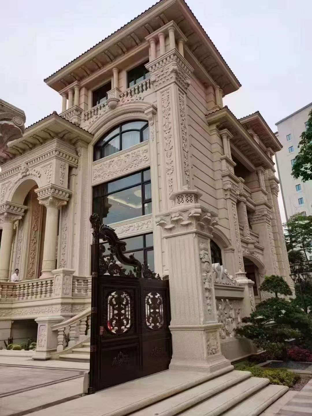 甘肃黄金麻别墅外墙异形定制